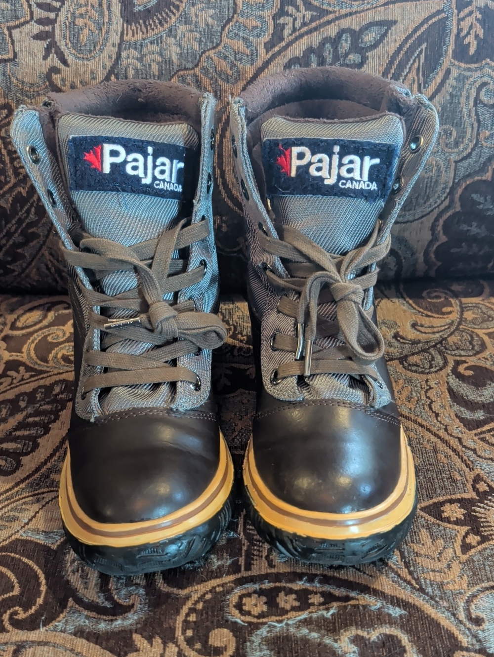 Pajar Canada Trooper Winter Boot Mens EU38 US 7-7.5M Lace Up Side Zip Old Style